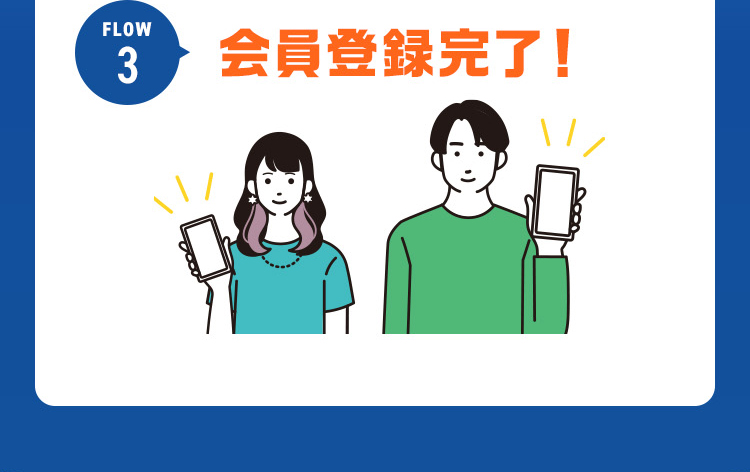会員登録完了！