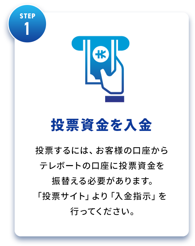 STEP1 投票資金を入金